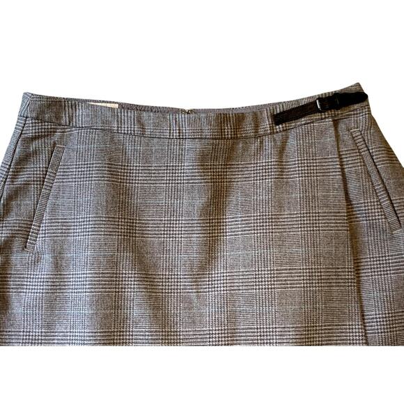 LL Bean Weekend Wool Shirt Women Sz 12 Gray Herringbone Fully Lined - Picture 2 of 7